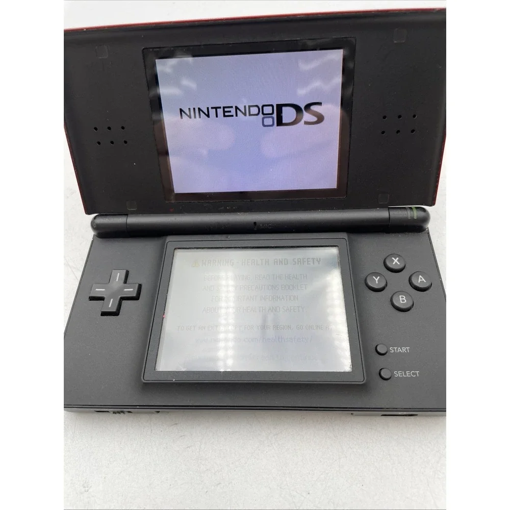 Nintendo DS Lite Handheld Console USG-001 Red+Charger+Case+6 Games-TESTED FINE